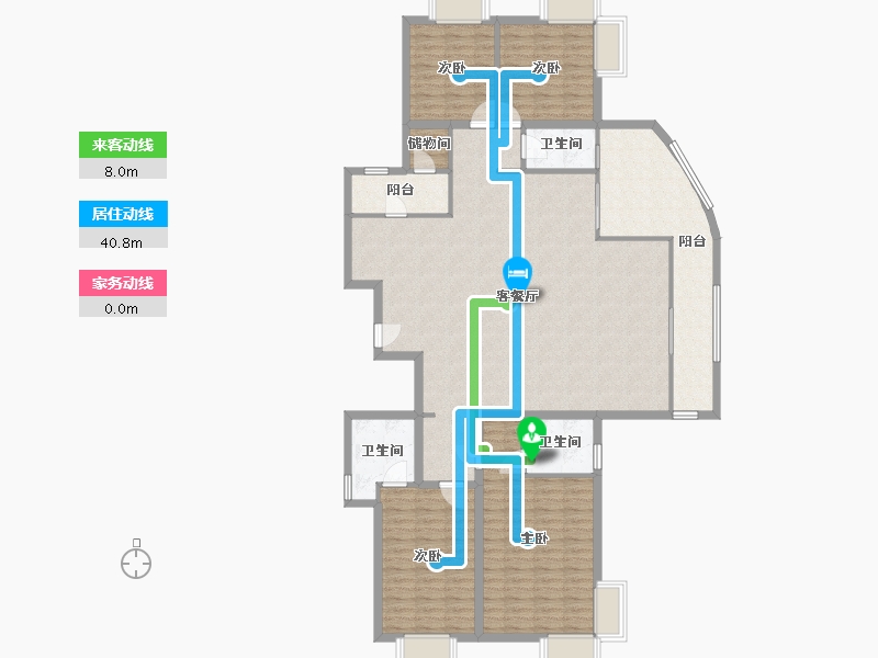 黑龙江省-鹤岗市-波托菲诺天鹅堡-160.65-户型库-动静线