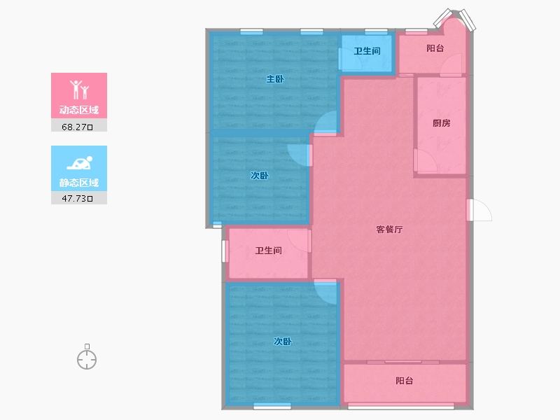 广东省-深圳市-翡翠名园-104.81-户型库-动静分区