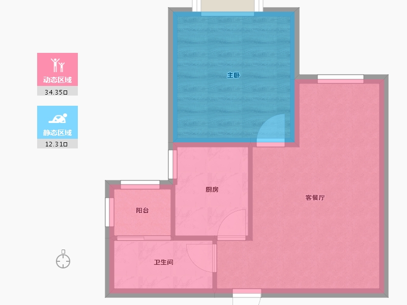 广东省-深圳市-青莲公寓-41.52-户型库-动静分区