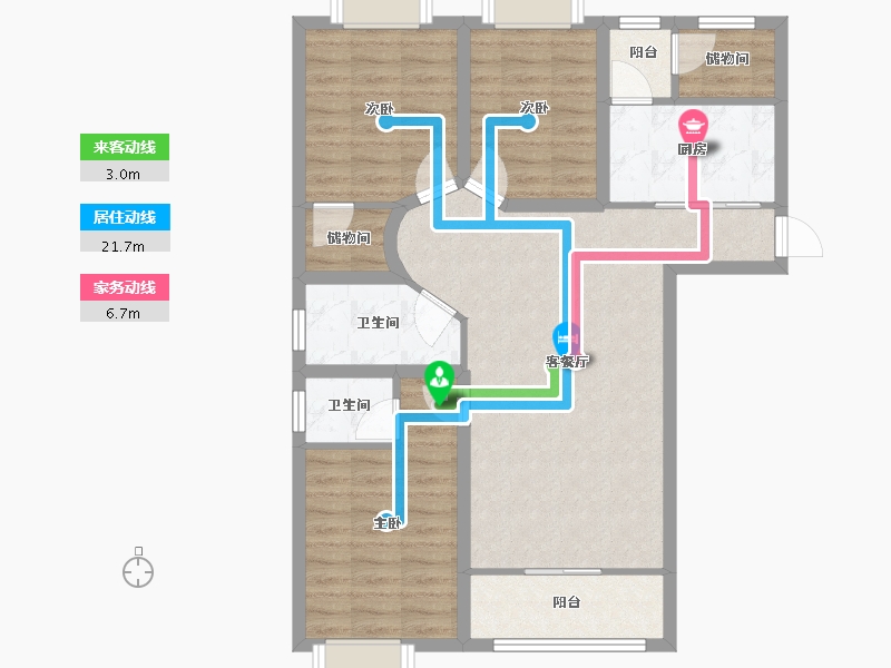 广东省-深圳市-景秀年华家园-86.27-户型库-动静线