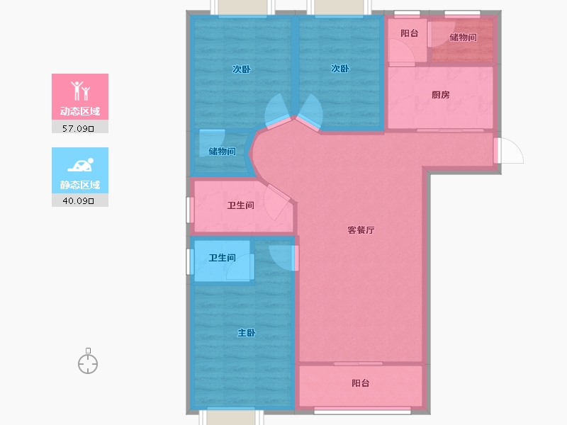 广东省-深圳市-景秀年华家园-86.27-户型库-动静分区