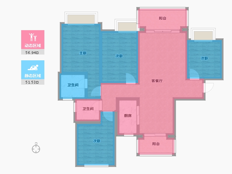 广东省-肇庆市-锦绣山河-111.20-户型库-动静分区