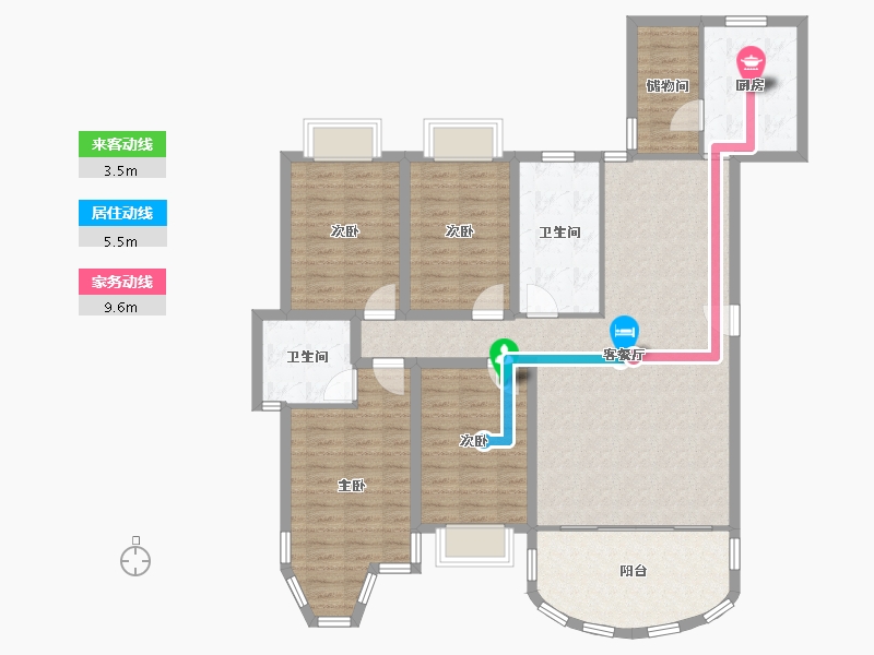 广东省-深圳市-豪峰园-125.15-户型库-动静线