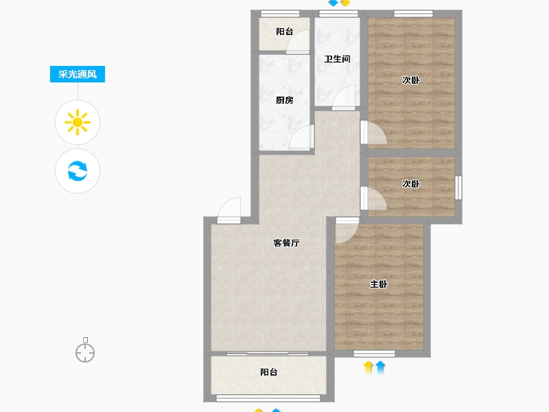 广东省-深圳市-特发小区-75.99-户型库-采光通风