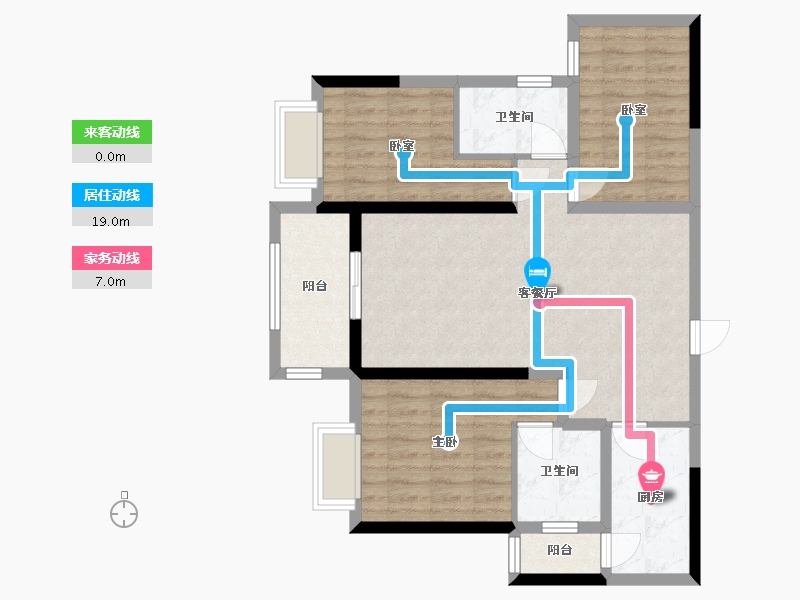 四川省-泸州市-敏捷紫云府-92.80-户型库-动静线