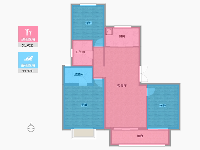 河北省-廊坊市-上和苑-96.55-户型库-动静分区