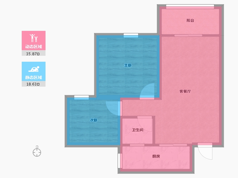 广东省-深圳市-青莲公寓-48.18-户型库-动静分区