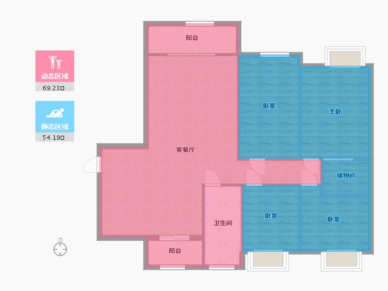 福建省-三明市-凤凰城-118.00-户型库-动静分区