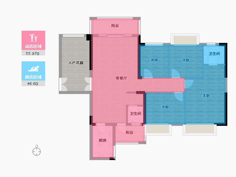 湖南省-郴州市-瞬发园-100.00-户型库-动静分区