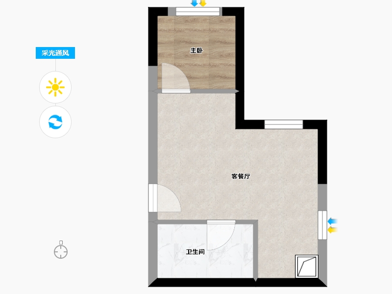 黑龙江省-哈尔滨市-碧桂园华美上城-30.00-户型库-采光通风