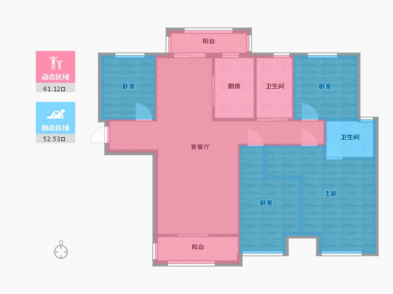 河南省-开封市-圣桦城-104.00-户型库-动静分区