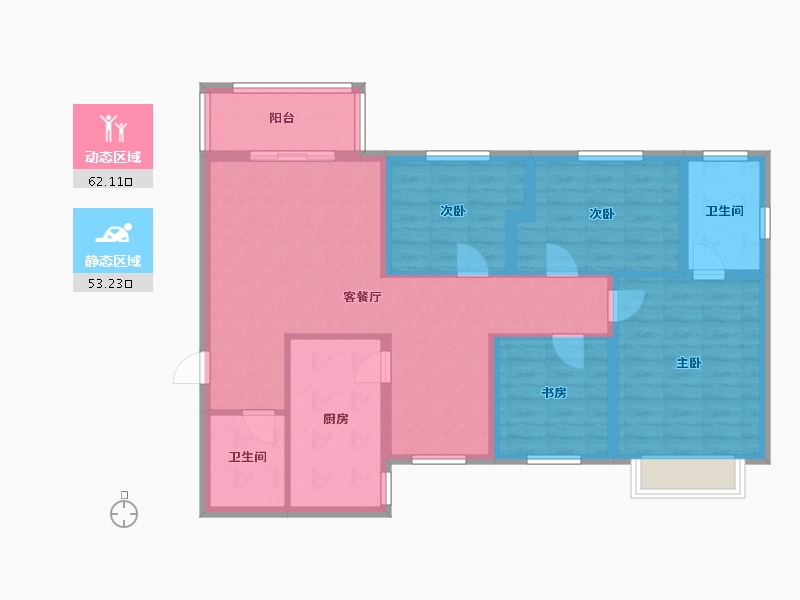 河北省-邢台市-水岸学府-103.20-户型库-动静分区