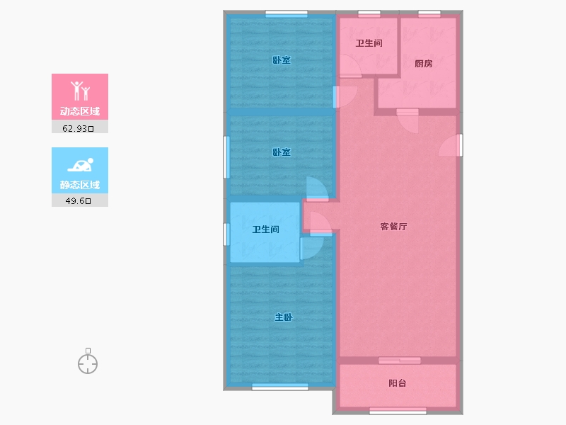 山西省-晋城市-龙泽花城-101.00-户型库-动静分区