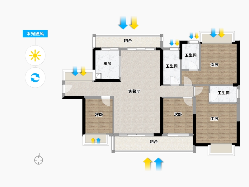 广东省-阳江市-佳兆业-114.40-户型库-采光通风