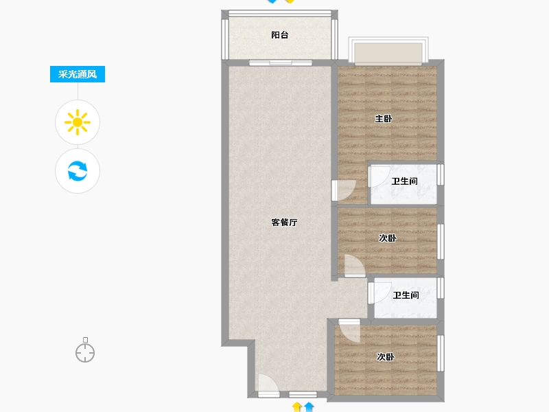 广东省-清远市-滨江尚品-99.64-户型库-采光通风