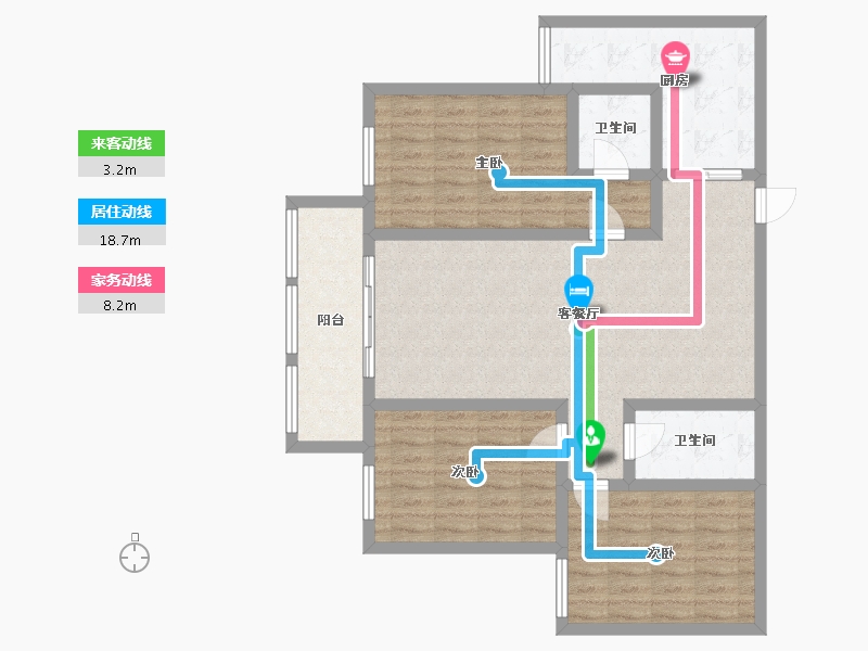 内蒙古自治区-鄂尔多斯市-尚城郦景-101.89-户型库-动静线