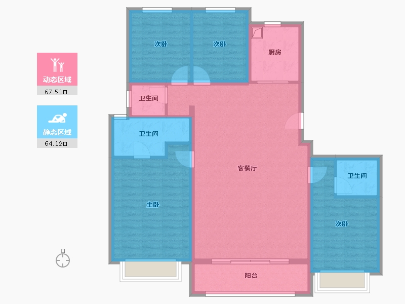 河北省-保定市-尚玉园-160.00-户型库-动静分区