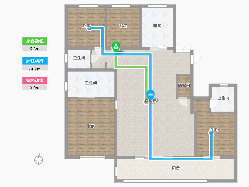 浙江省-宁波市-三里江印双玺-166.40-户型库-动静线