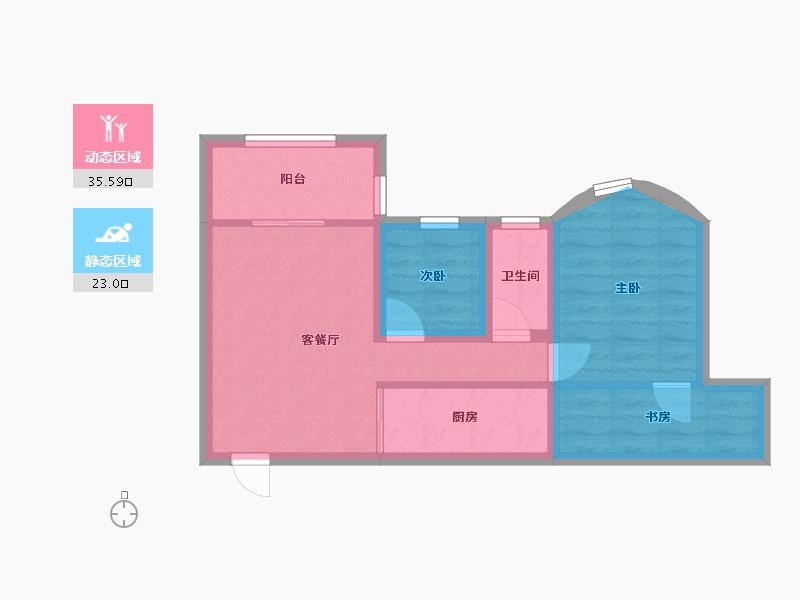 广东省-深圳市-景秀年华家园-51.60-户型库-动静分区