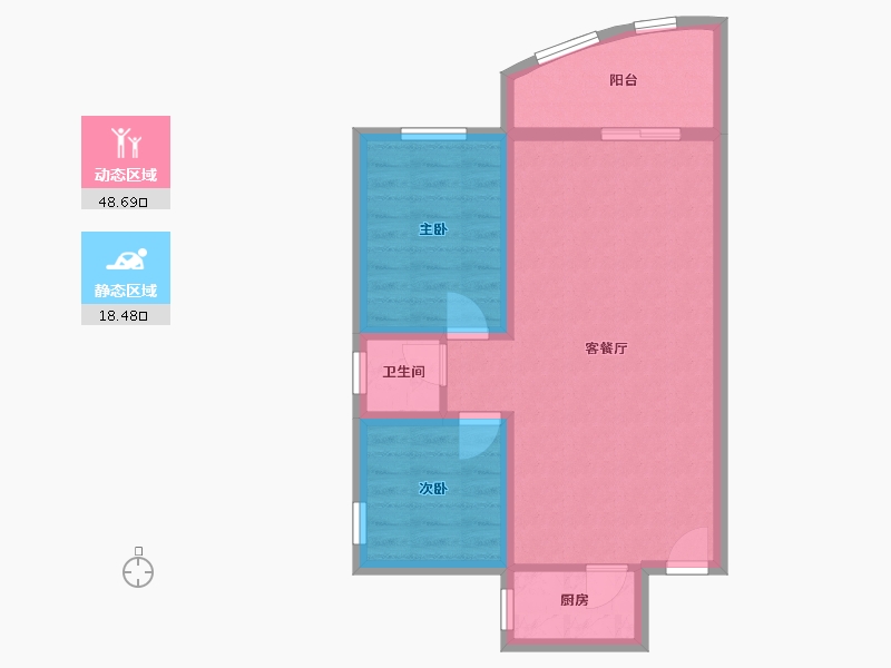 广东省-深圳市-翔名苑-60.04-户型库-动静分区