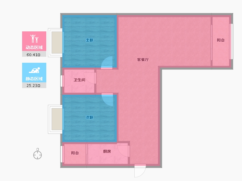 广东省-深圳市-馨庭苑(福田)-76.51-户型库-动静分区