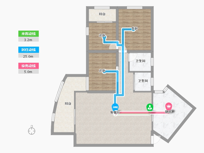 黑龙江省-鹤岗市-假日湾-100.20-户型库-动静线