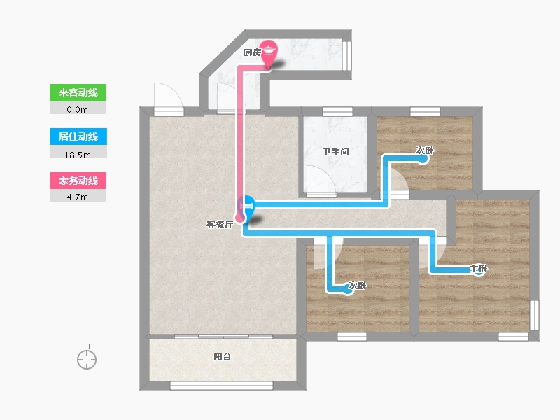 广东省-深圳市-长城盛世家园二期-61.54-户型库-动静线