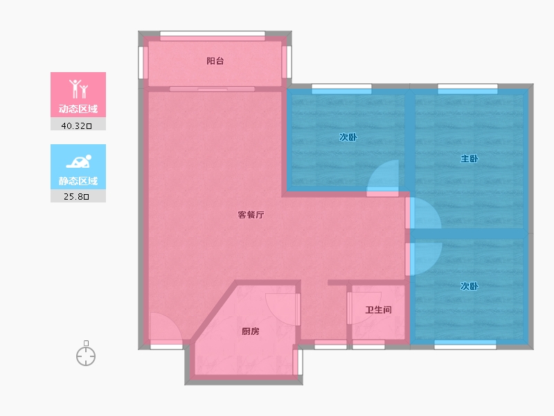 广东省-深圳市-景田西-58.41-户型库-动静分区