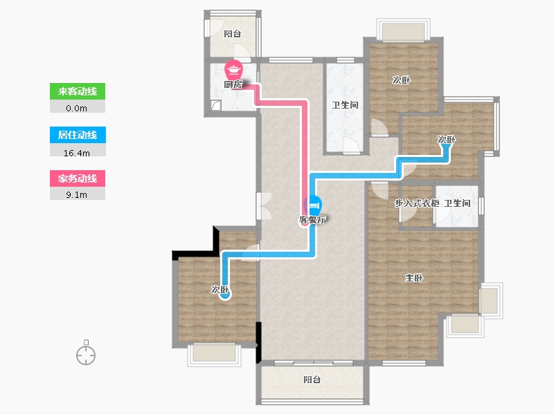 浙江省-温州市-新浦嘉园-154.40-户型库-动静线