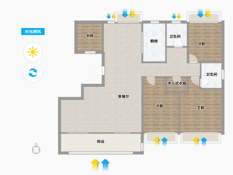 江苏省-连云港市-康颐华府-113.26-户型库-采光通风