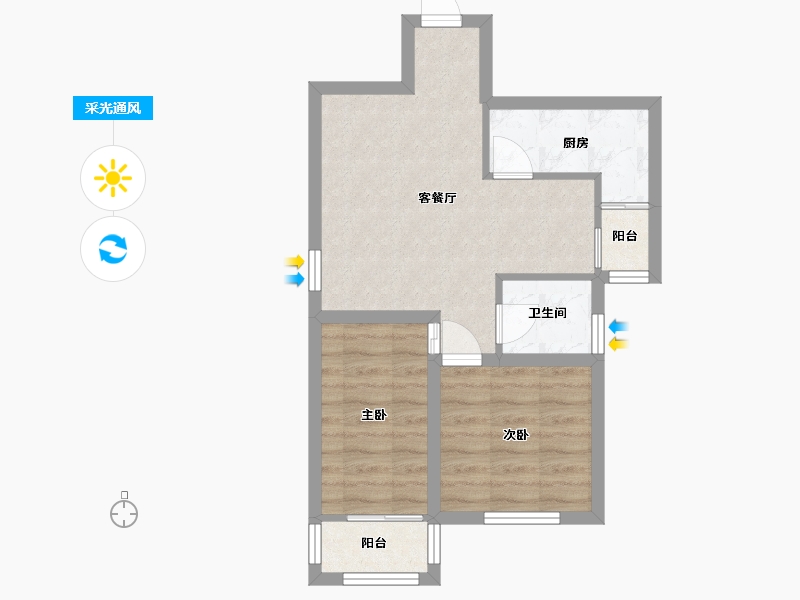 广东省-深圳市-特区报社公寓-49.12-户型库-采光通风