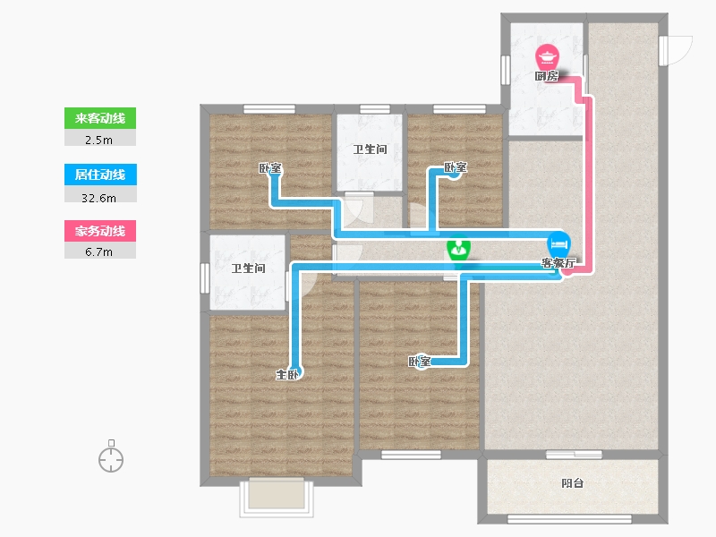 山东省-菏泽市-定陶区京投悦府小区-123.00-户型库-动静线