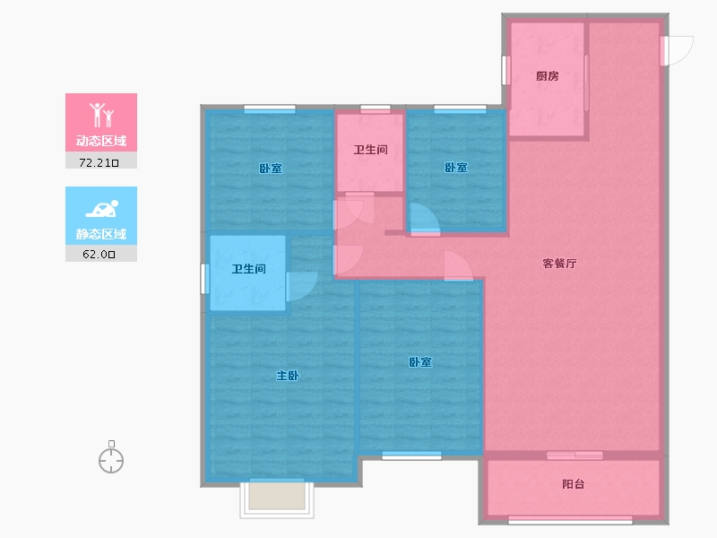 山东省-菏泽市-定陶区京投悦府小区-123.00-户型库-动静分区