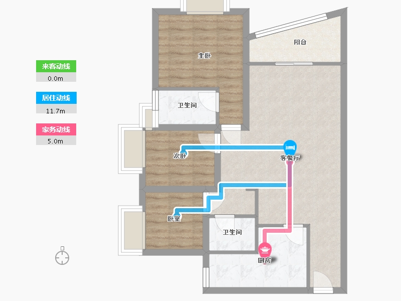 黑龙江省-鹤岗市-假日湾-72.08-户型库-动静线