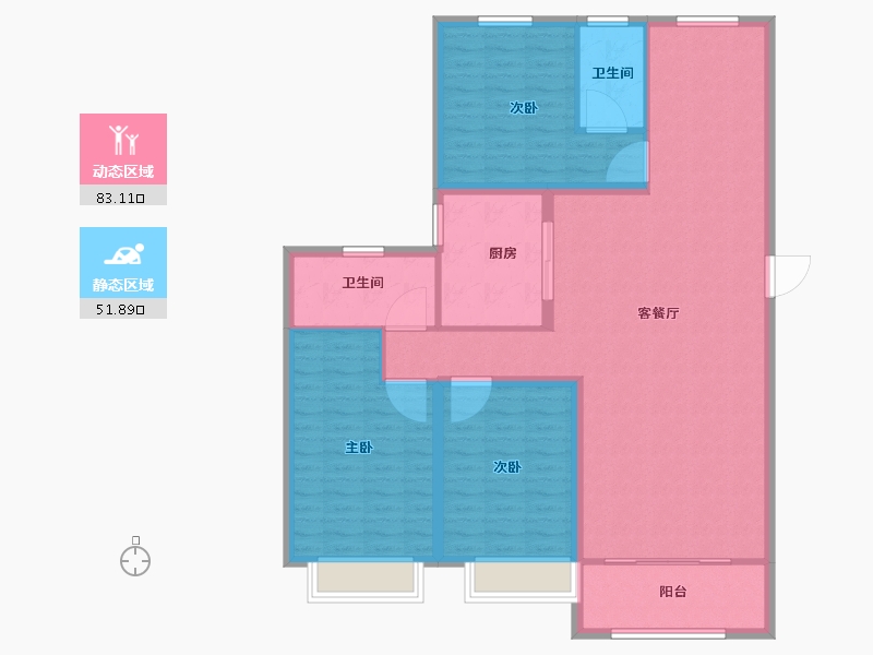 山东省-济南市-碧桂园-123.20-户型库-动静分区