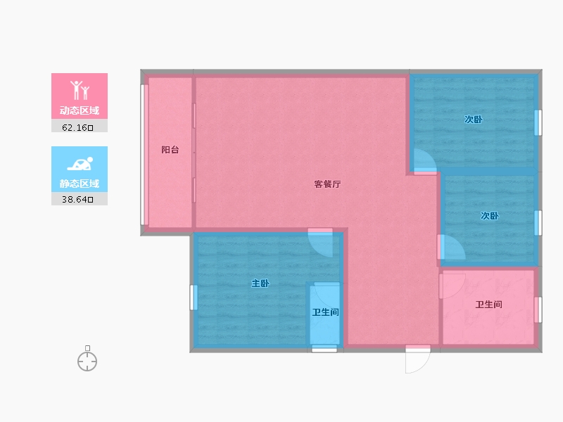 广东省-深圳市-天健名苑-90.99-户型库-动静分区