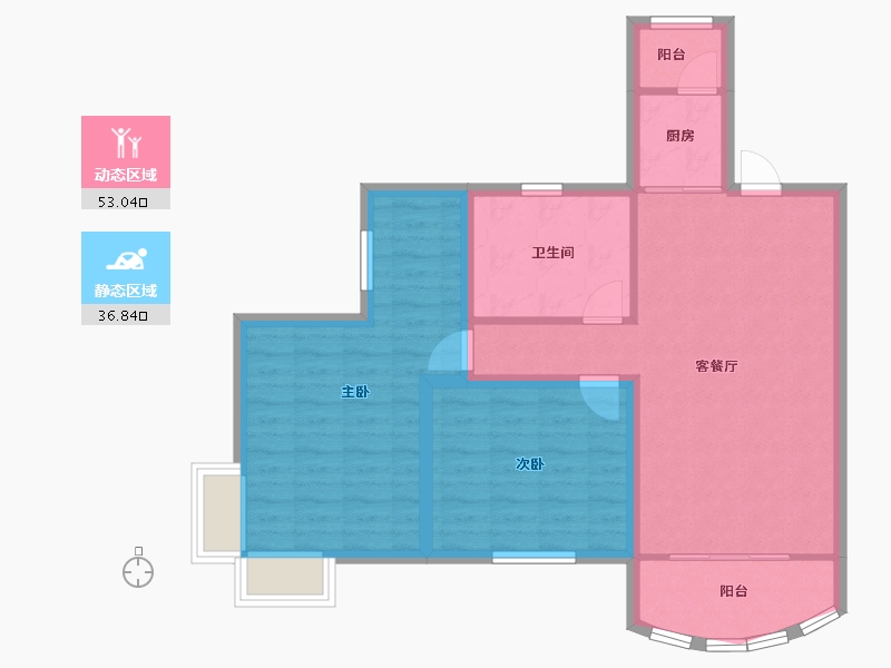 广东省-深圳市-长城盛世家园二期-81.00-户型库-动静分区