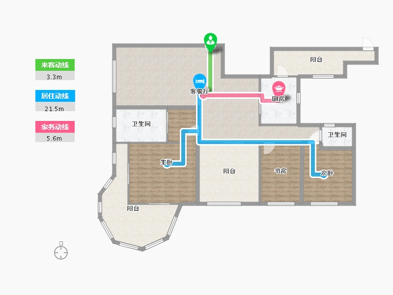 黑龙江省-鹤岗市-世纪村-163.52-户型库-动静线