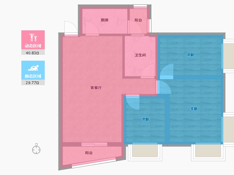 广东省-深圳市-长城盛世家园二期-62.15-户型库-动静分区