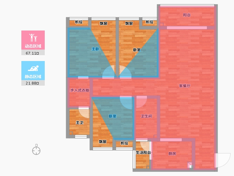 贵州省-毕节市-幸福里-99.78-户型库-动静分区