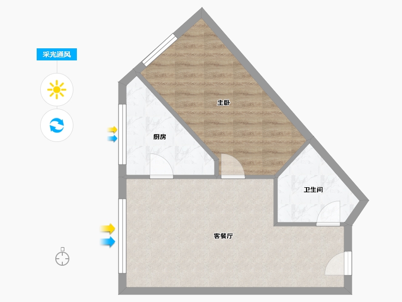 湖南省-长沙市-中建嘉和城-48.02-户型库-采光通风