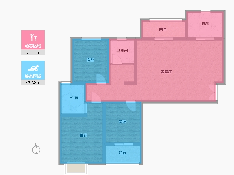 河南省-开封市-梦泽园-102.40-户型库-动静分区