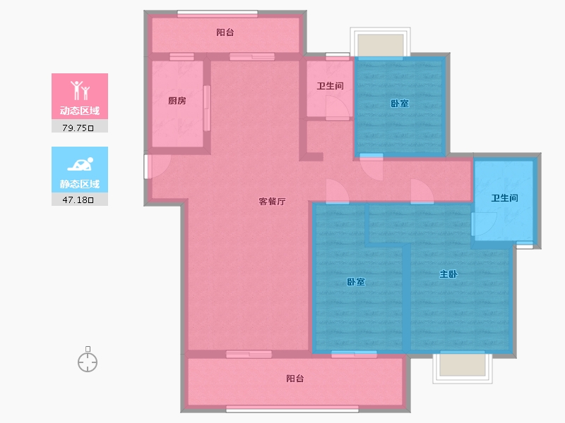 湖南省-永州市-永华府-118.75-户型库-动静分区