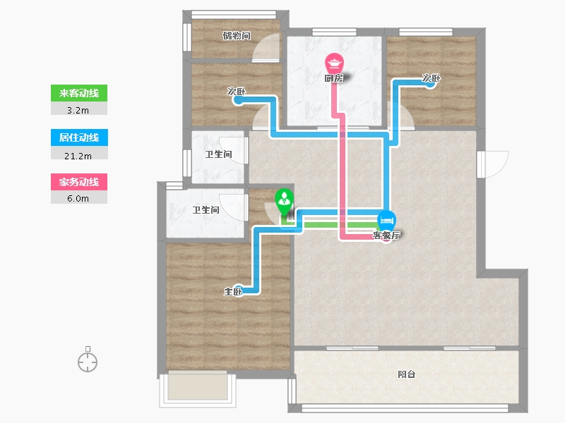 安徽省-合肥市-旭辉滨湖江来-94.00-户型库-动静线