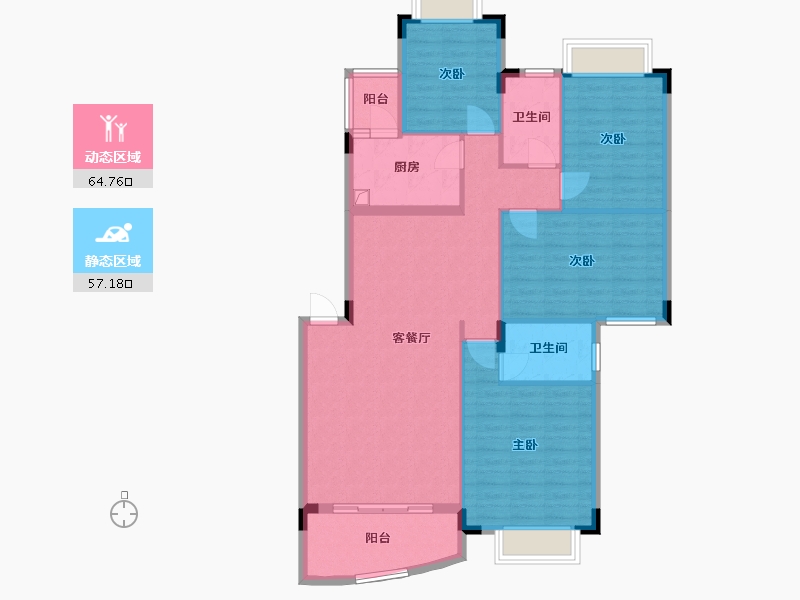 广东省-广州市-岭南新世界-120.00-户型库-动静分区