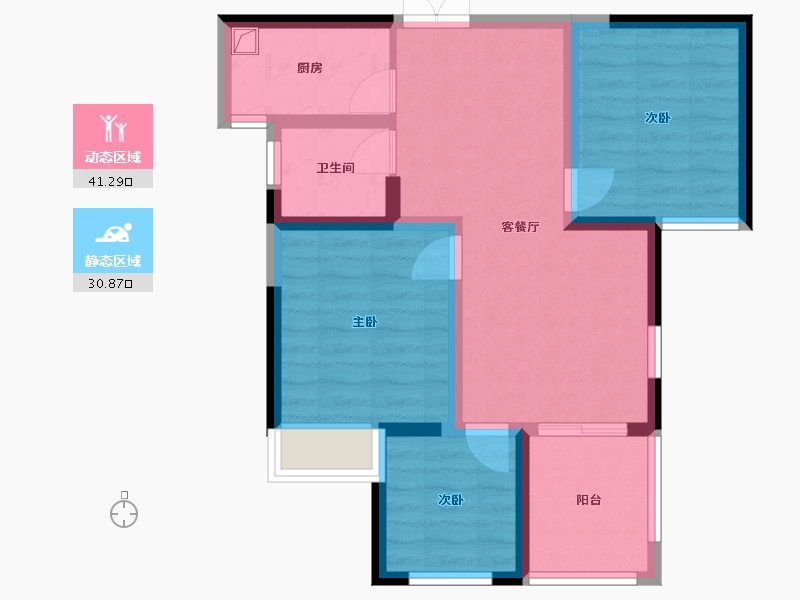 河南省-郑州市-名门翠园-69.82-户型库-动静分区