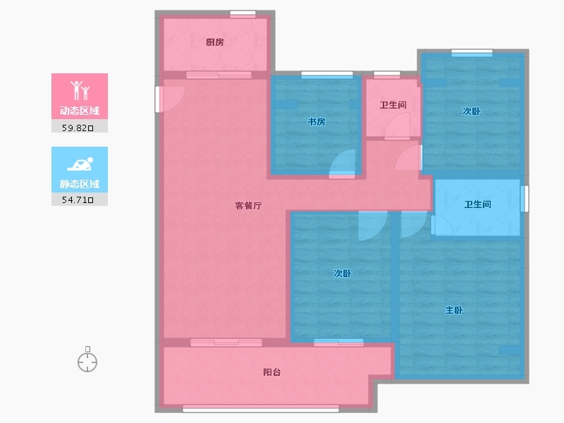 江苏省-镇江市-金辉·优步鑫苑-101.31-户型库-动静分区