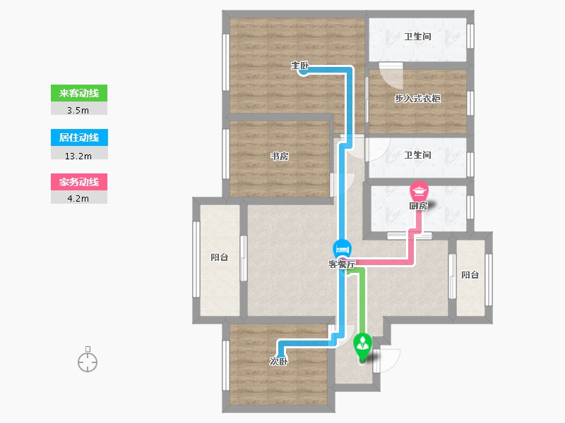 贵州省-贵阳市-碧桂园西南上城澜山府-88.00-户型库-动静线