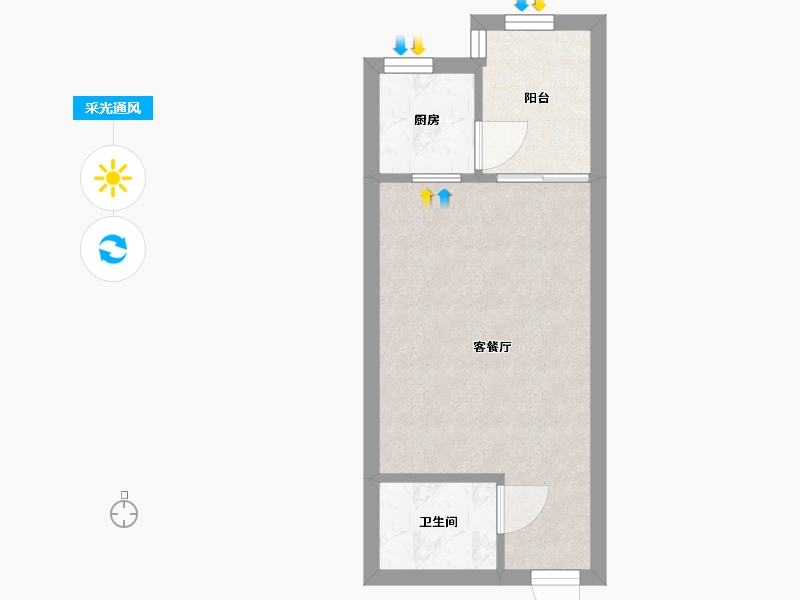 四川省-成都市-丽景华庭二期-33.75-户型库-采光通风