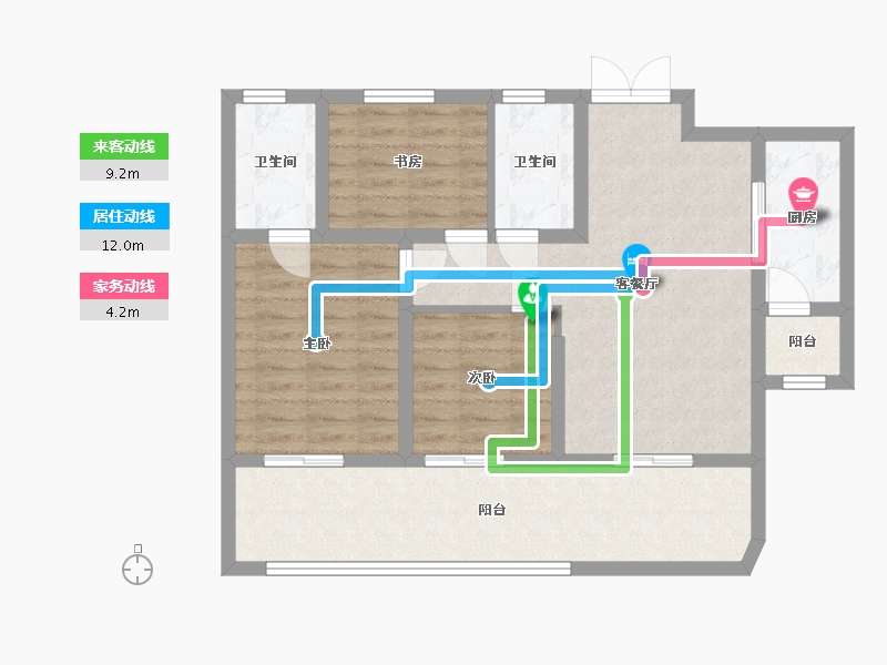 四川省-宜宾市-龙璟台-87.37-户型库-动静线